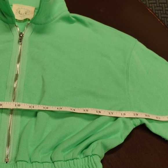 Fantastic Fawn Green Jumpsuit with Elastic Waist, Beachy, Vacation, Y2K, Size S - Picture 3 of 9